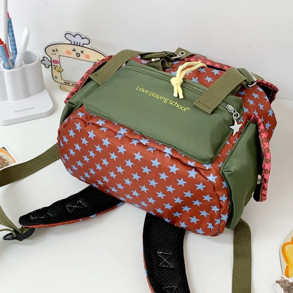

Cute Large Capacity Lucky Star Backpack Y2K Multi-pocket Drawstring Schoolbag Nylon Korean Style Hiking Camping Bag Students