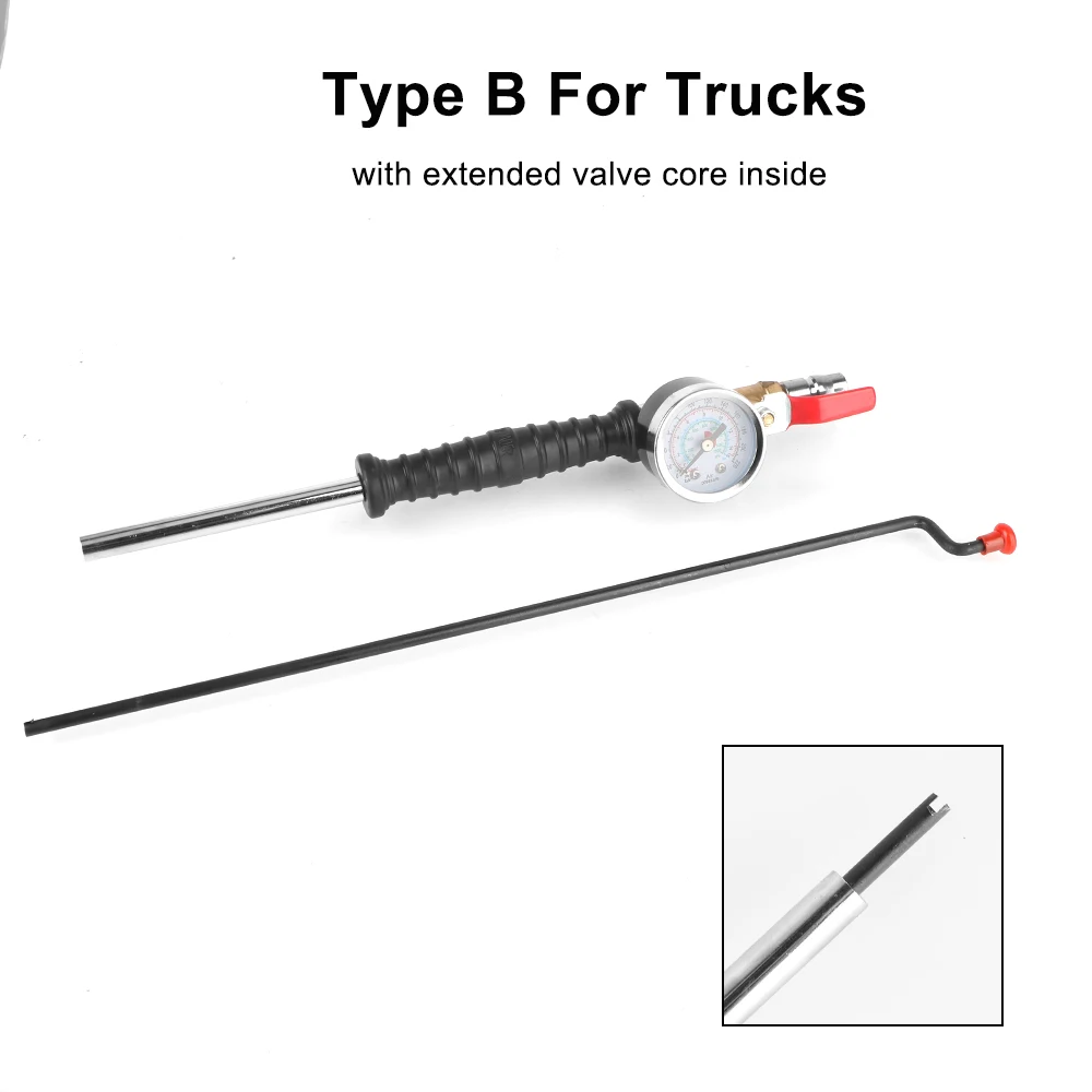 Tire Inflator Rod Universal Tire Repair Tools Car Tire Manometro With Tire Pressure Gauge 0-15Bar/220Psi For Car Truck Vehicles