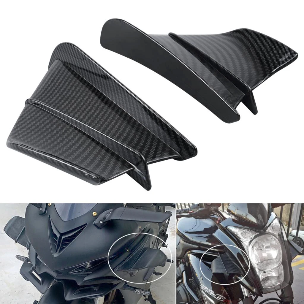 Alas laterales universales para motocicleta, alerón de flujo de aire, Deflector de aire, para Suzuki, Honda, Yamaha, Kawasaki, Ninja