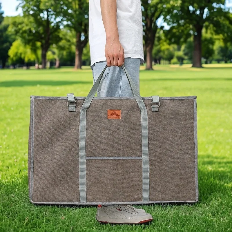 

CAMPINGMOON T-370-B Большая сумка для хранения уличного стального стола для пикника, утолщенная, из холщовой ткани, с ручками, подходит для нескольких складных столов