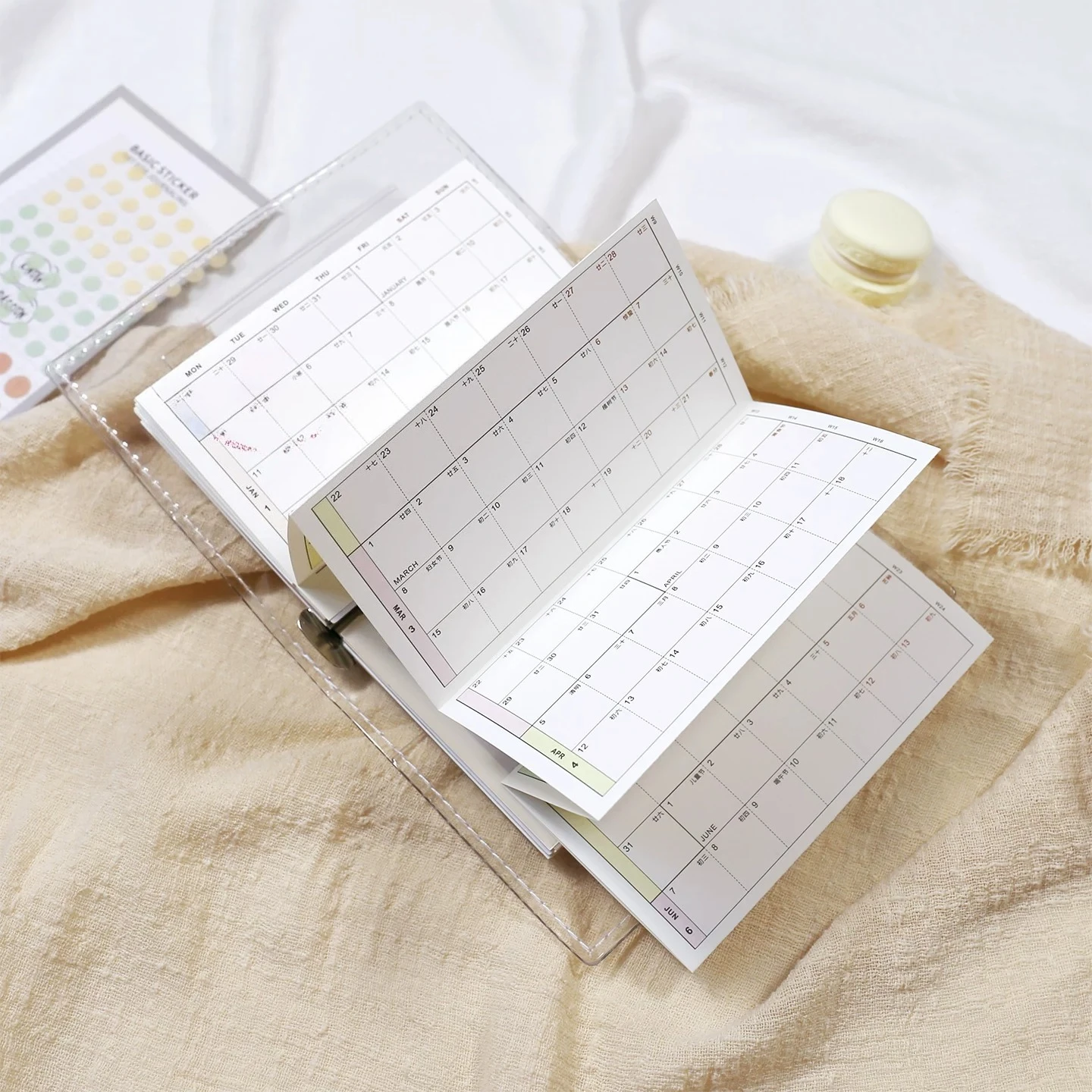 2027 8-Fold Yearly Calendar Loose Leaf Notebook Journal Planner Insert  A6 A7 A8 Calendar 24 Solar Terms Holiday Planner Insert