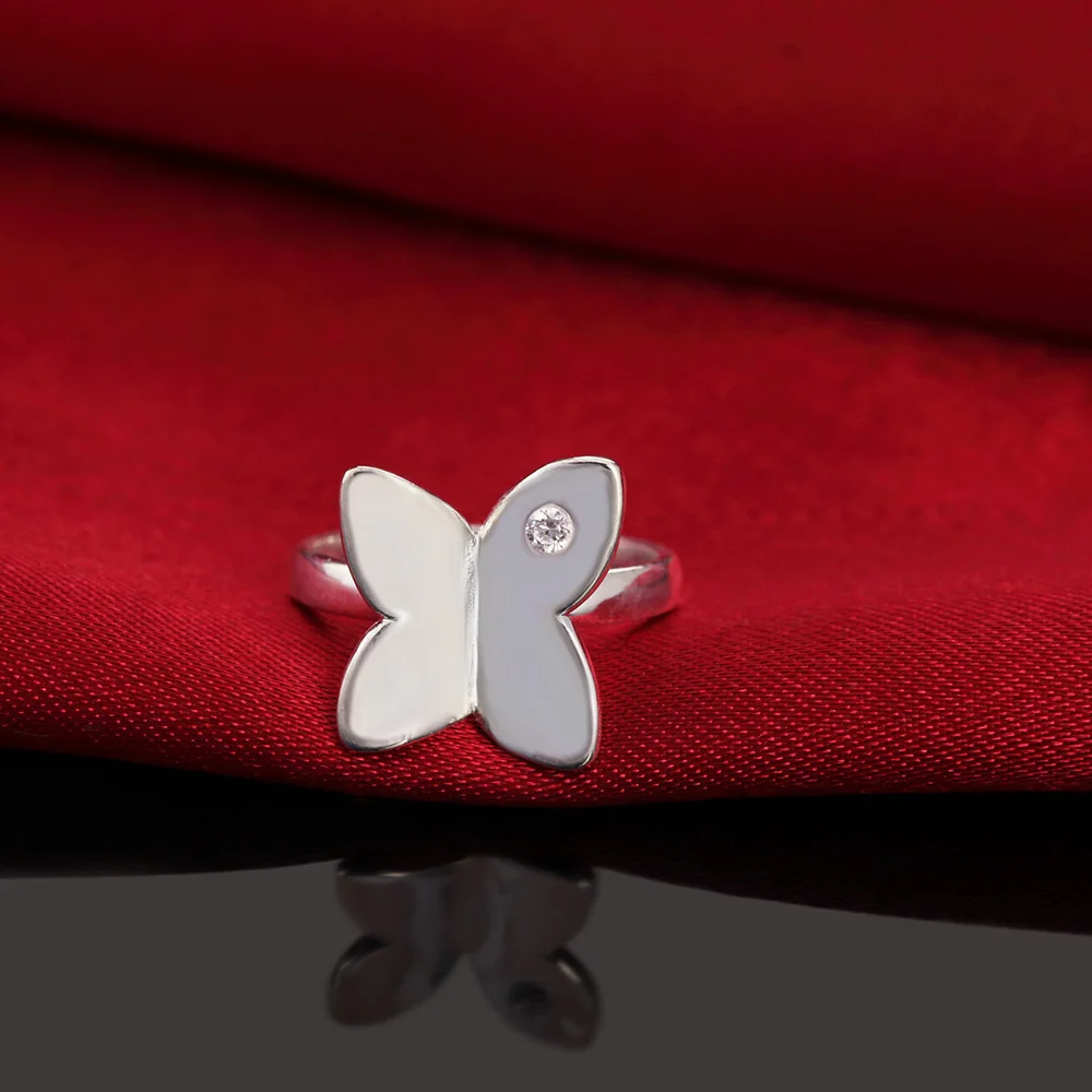 

New Trending Products Crystal Butterfly 925 Sterling Silver Rings For Women Wedding Fashion Party Jewelry Engagement Rings Gifts