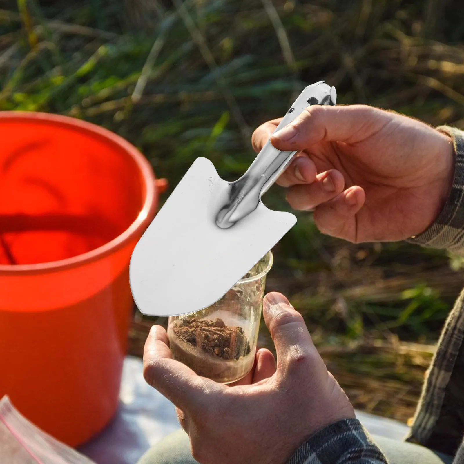 Stainless Steel Soil Sampling Shovel Compact Hand Shovel for Precise Soil Sampling in Agriculture Horticulture Environmental