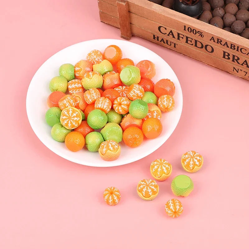 Accesorios para casa de muñecas, comida de simulación en miniatura, frutas 3D, naranjas, decoración creativa para casa de muñecas, accesorios decorativos, 10/20 piezas