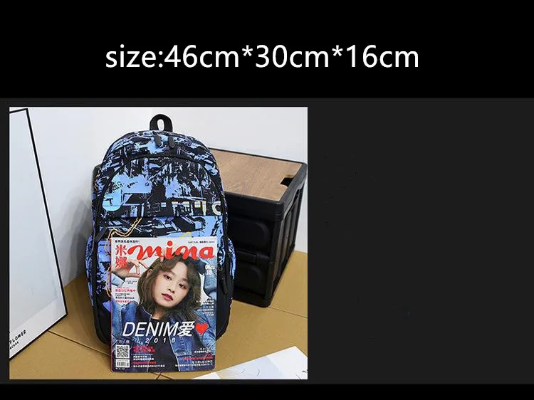 3pcs/set Male knapsack high school bags for men 2024 boys schoolbag student bag men camouflage school backpack sac mochila