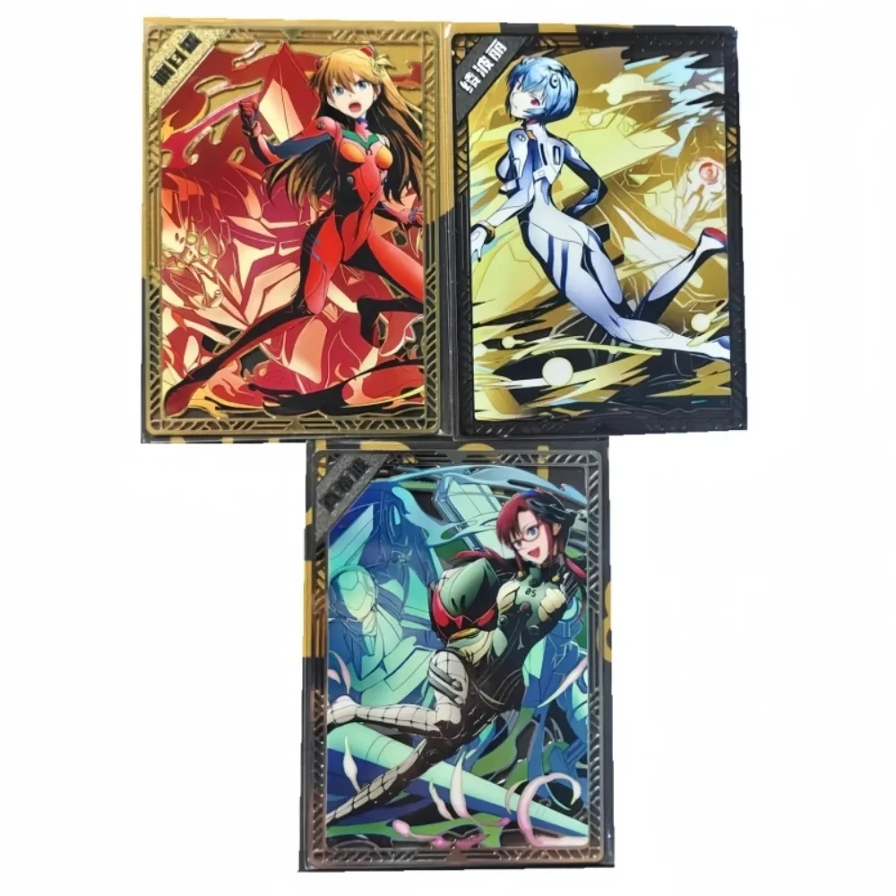 

EVANGELION Asuka Langley Soryu Ayanami Rei Anime Game Peripheral Collection metal card Christmas Present DIY Homemade