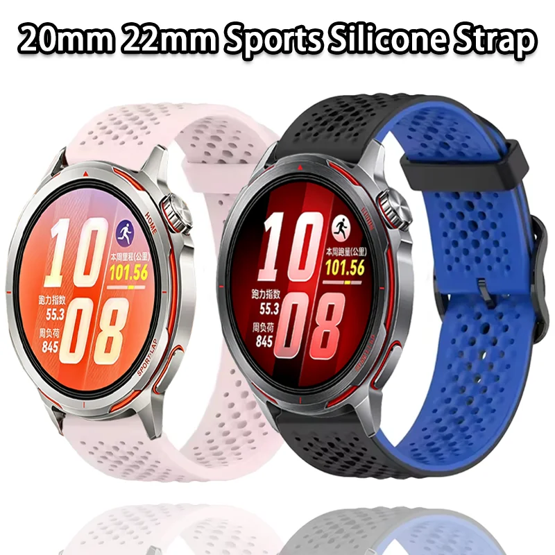 Pulseira de Silicone Esportiva de 20mm 22mm para Huawei Watch GT Runner 2/Ultimate 2, Pulseira para Huawei Watch5 GT6-5-4-3 Pro 46mm