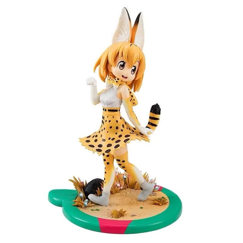 Stock Original KADOKAWA Leptailurus Serval Kemono Friends Kingdom 1/7 22cm  Authentic Collection Model Animation Character Toy