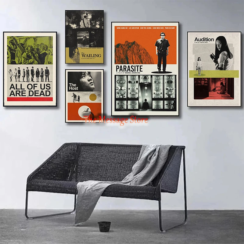Hongkong Wong Kar Wai Movies Asian Movie Vintage Art Korean Film Oldboy The Handmaiden Poster Canvas Painting Wall Picture Decor