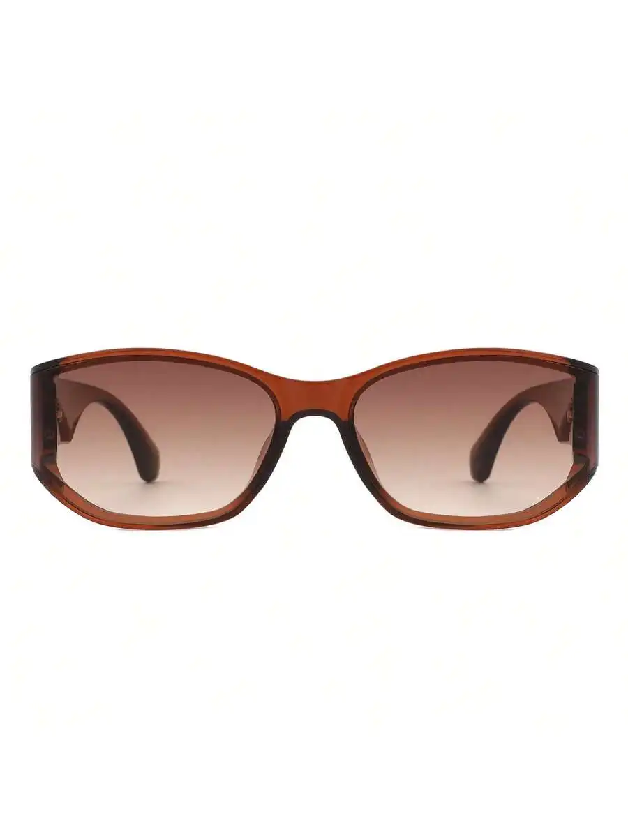 

Oversized Curved Square Wrap-Around Sunglasses With UV Protection Lightweight Polycarbonate Frame Futuristic Streetwear Style
