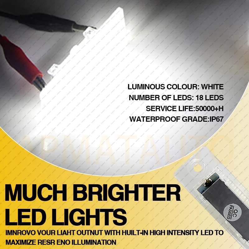 2 قطعة Canbus LED رقم الترخيص لوحة ضوء مصباح أبيض لشركة فولكس فاجن توران جولف العلبة جيتا MK5 T5 باسات سكودا سوبر 1 اكسسوارات السيارات #3