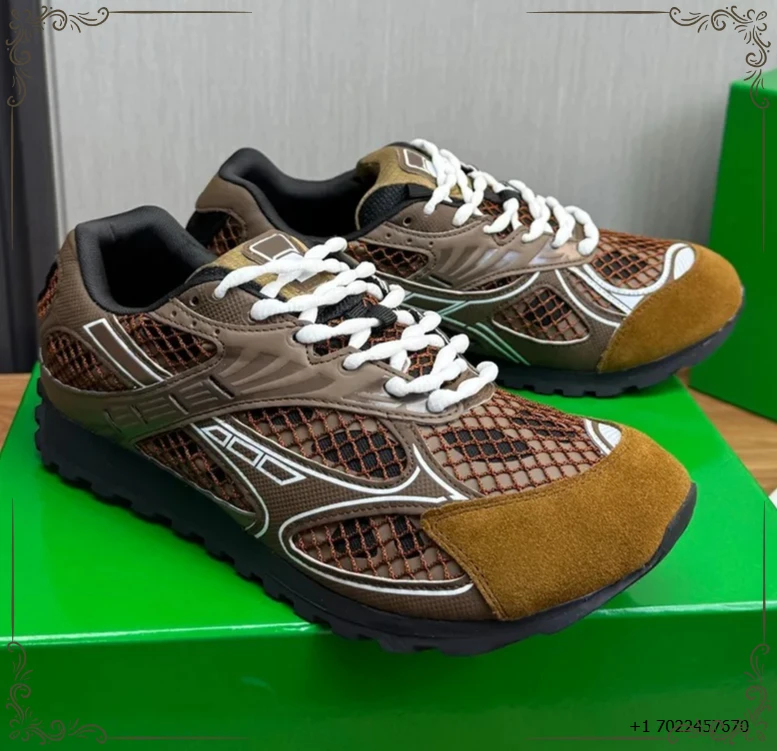 New Designer Shoes Women Men Fashion Botteshoes  Running Shoes Sneaker Luxury Trainers Leather Mesh Sneakers Nylon Fabric Bottesneakers