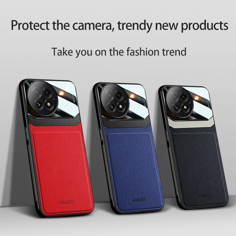 For OnePlus 13 Case Luxury PU Leather+hard PC Lens Protective Back Cover Case for OnePlus 13 12 11 12R 11R 10T 1+13 Phone shell
