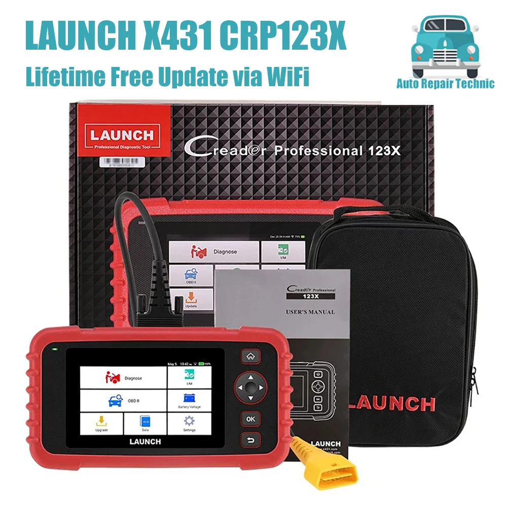 LAUNCH CRP123X OBD2 Scanner Engine ABS Airbag SRS AT Code Reader Oil Reset Automotive Car Diagnostic Tools Free Update via WiFi