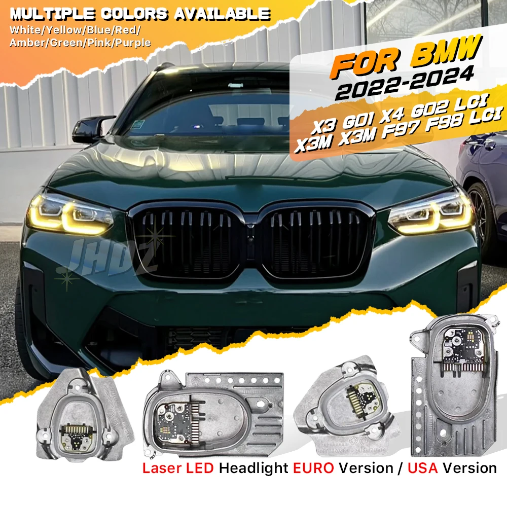 

Yellow White Angel Eye LED DRL Board Module For BMW X3 G01 X4 G02 X3M X4M F97 F98 LCI Laser LED Headlight Daytime Running Light