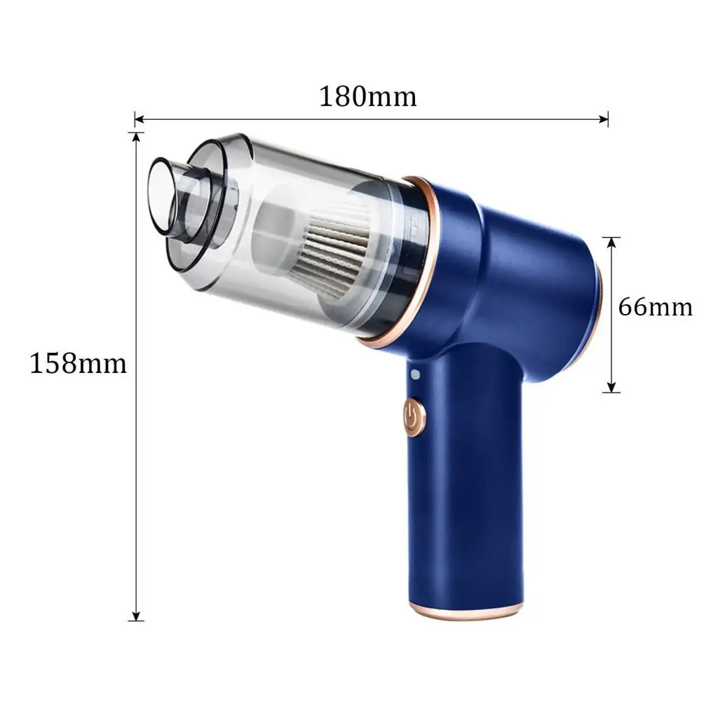 Handheld Car Vacuum Cleaner Cordless Dust Collector 7x6inch 8000PA Suction Power for Cleaning Desks, Keyboards, Bookshelves