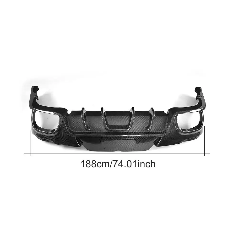 Carbon Fiber Rear Diffuser Lip For Porsche Panamera 2014-2016 Car Bumper Diffuser