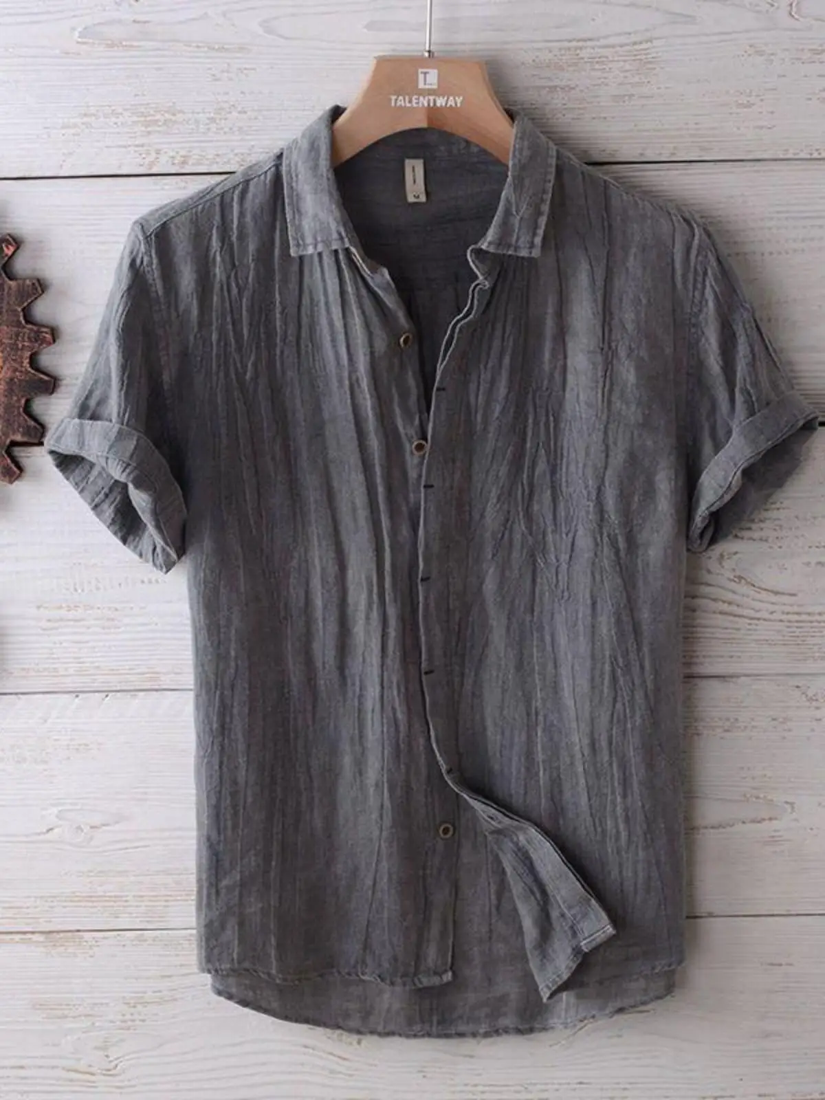 

Мужская летняя повседневная рубашка из хлопка и льна в стиле ретро, тонкая, свободного кроя, дышащая...