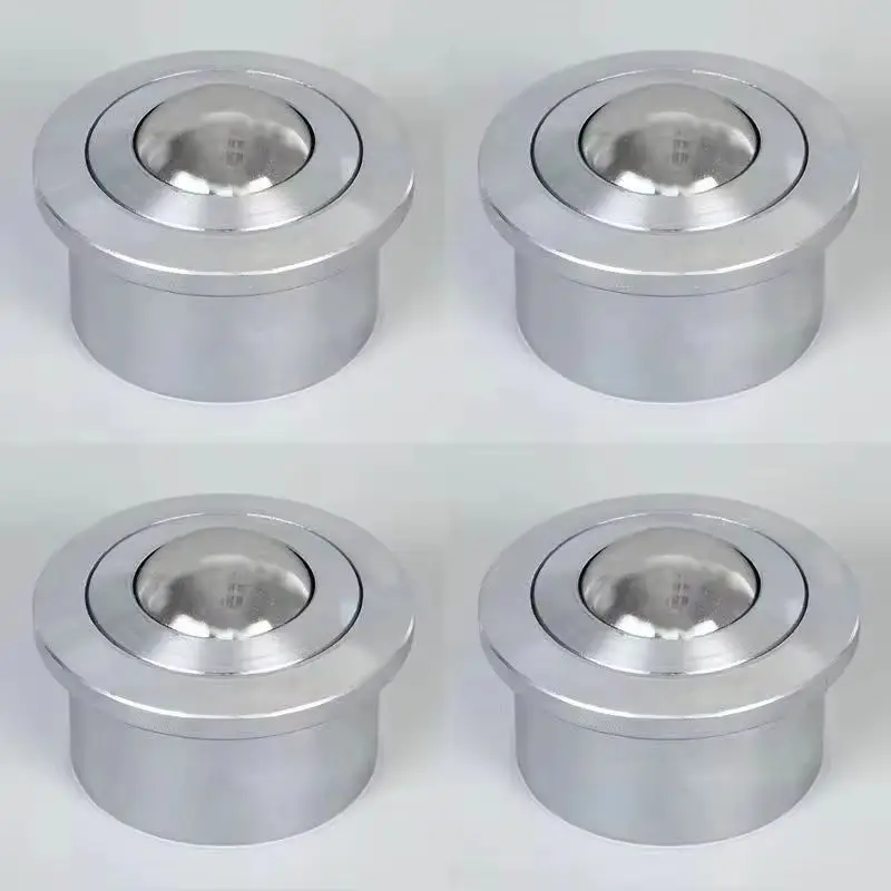 4PCS Bearing Steel/Nylon Ball Precision Conveying Transfer Unit Universal Ball Bearing Conveyor Rollers Casters Bull Eye Wheels
