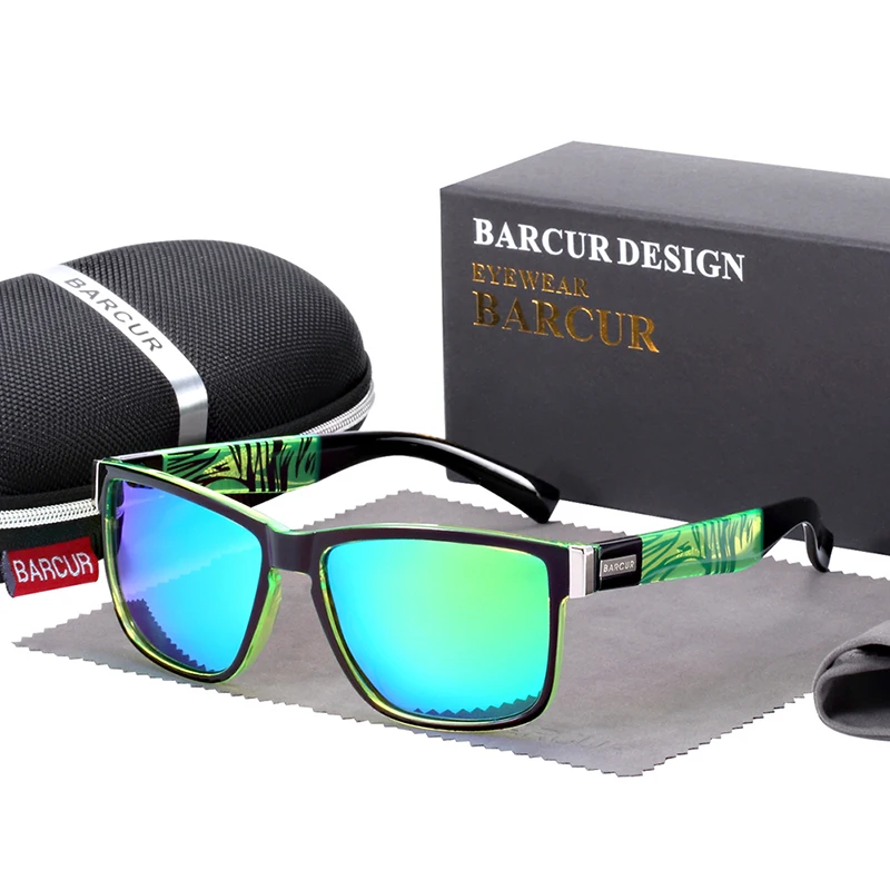 BARCUR Leichte, bequeme, modische Sonnenbrille im Campus-Stil sind vielseitig einsetzbar für den täglichen Gebrauch, UV-beständig und reduziert Glar – Detail 2