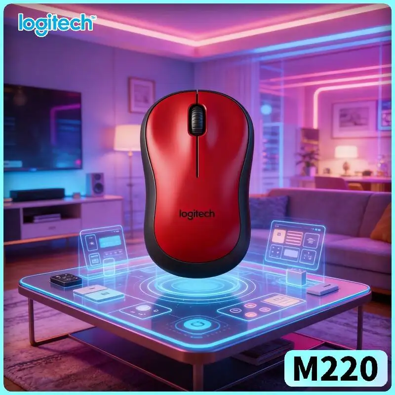 Logitech M220 SilentTouch Wireless Mouse 18-Month Battery Span 10m Range 1000 DPI PC Laptop Office Home Accessory