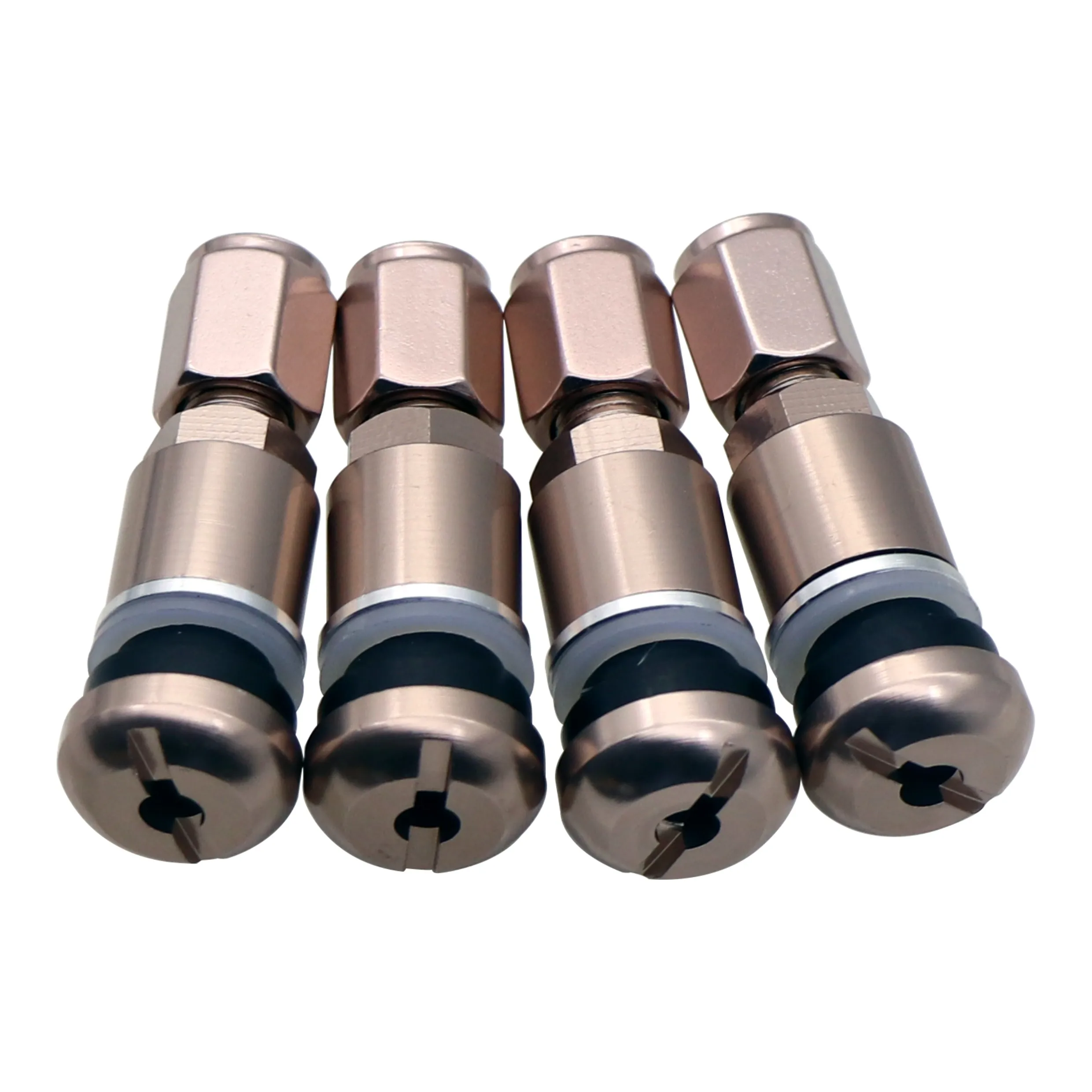 Light BROWN,MS525AL-HEX,Professional Aluminum Stem Tire Valve,Hex Cap Tyre Valve For Passenger Cars,Fitting Most Cars