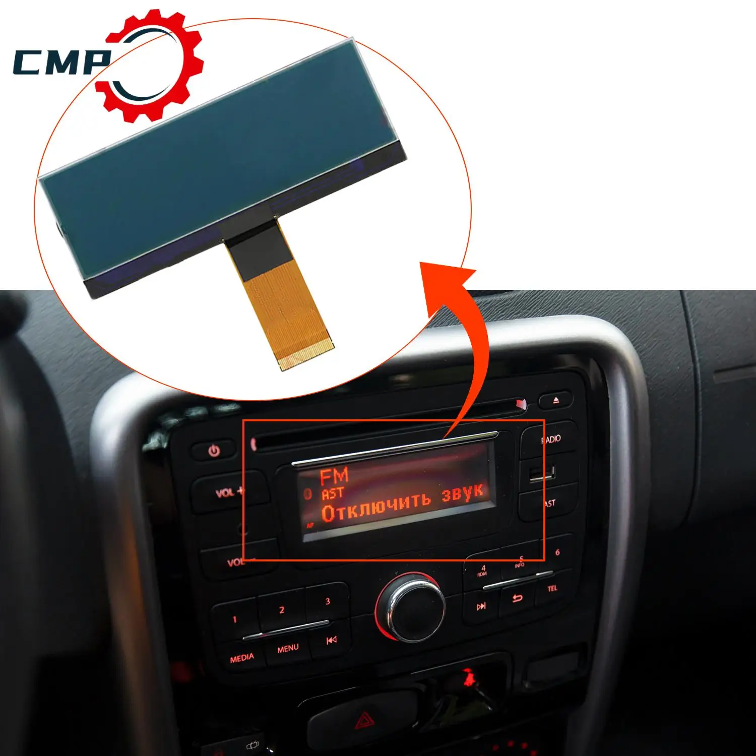 

1PC Car Radio Stereo Panel LCD Display For Renault Duster Captur Logan Pulse Symbol Mercedes Citan Dacia Duster Logan Dokker