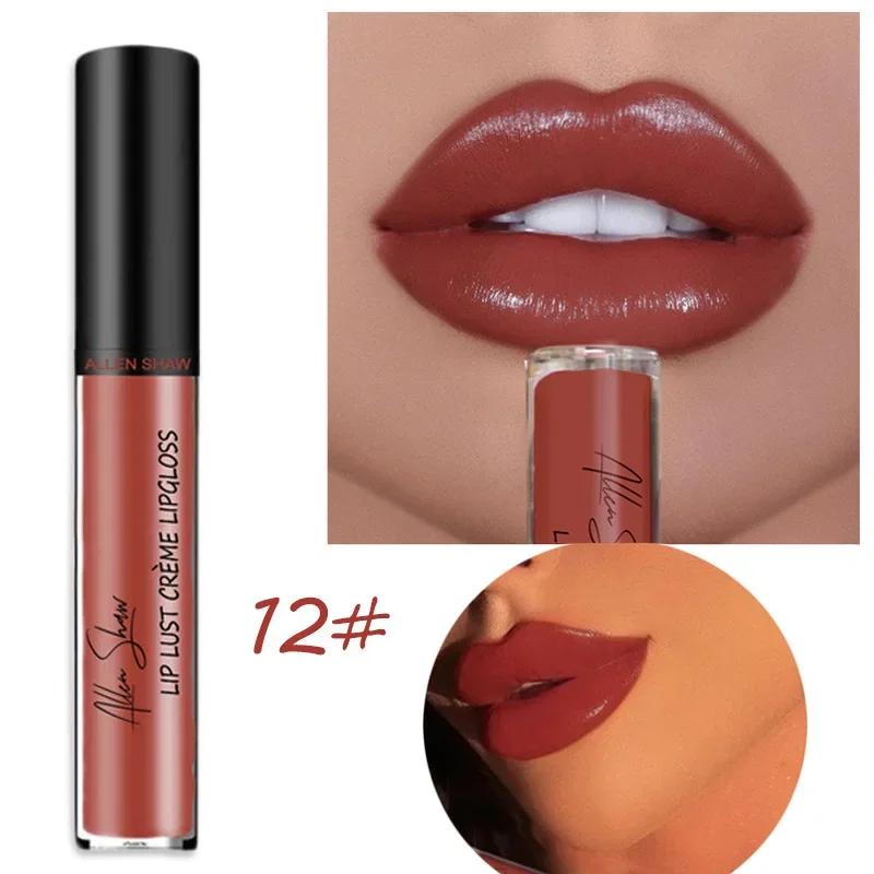 Liquid Lipstick Waterproof Shimmer Lip Gloss Tint Long Lasting Velvet Cream Lips Colors Matte Lipsticks Makeup Sexy 12 Colors