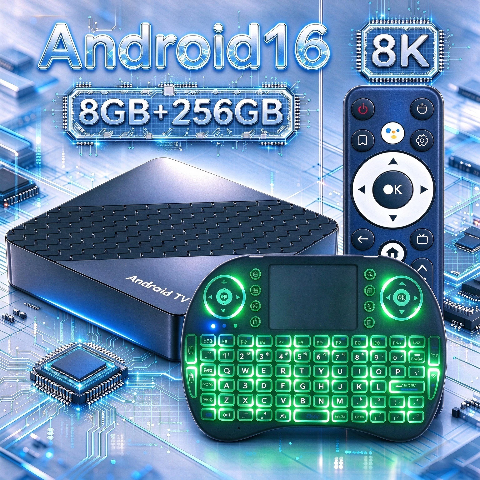 Android16 Smart TV Box X10 RK3518 4GB 8GB 128GB 256GB Android 16 Media Player Dual Wifi 5G BT6.0 8K AV1 Wifi6 Google Assistant