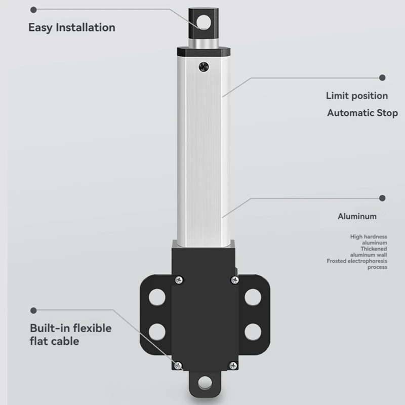 A50I 12V 150N Small Linear Actuator 10Mm Stroke Linear Drive Electric Motor 4Mm/S Speed Mini Eectric Push Rod For Cabinets