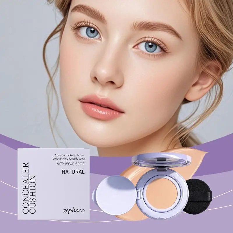 Corretivo de Cor Natural, Base Air Cushion, Controle de Oleosidade, À Prova D'Água, Longa Duração, Ajuste Natural, Ilumina o Rosto, Cosméticos de Maqu