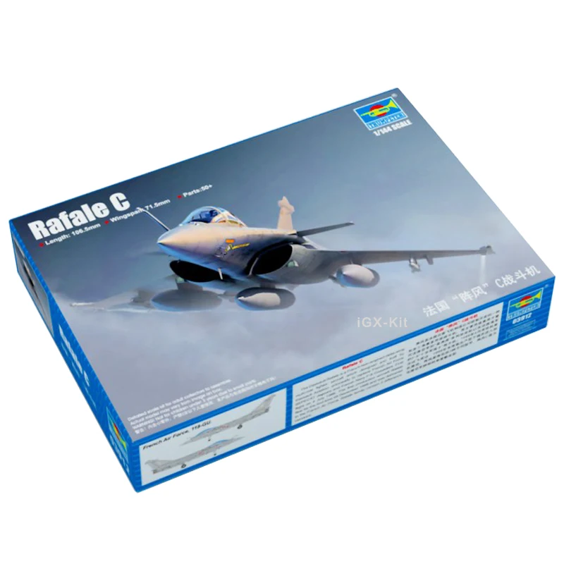 

Trumpeter 03912 1/144 Scale French Rafale C Fighter Aircraft Military Handcraft Toy Gift Assembly Plastic Model Building Kit