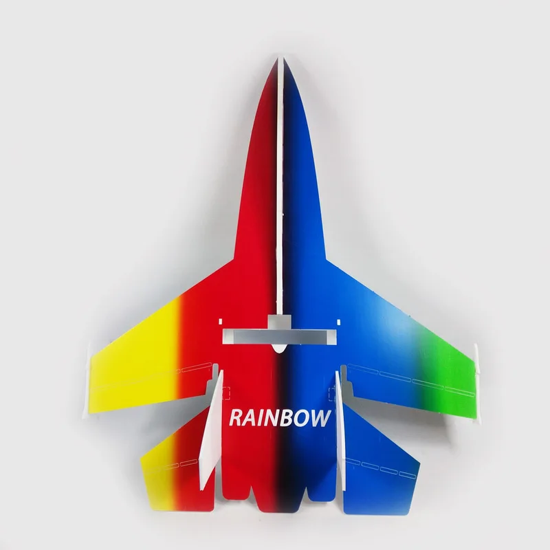 Su 27 Rainbow Kt Board Aircraft Model Fixed Wing Anti Fall Pp Board Radio Controlled  Diy Glider Toy Gift Drop Resistant Qui