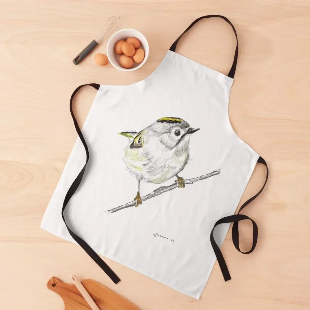 

golden crowned kinglet Apron Cute Kitchen Kitchen Supplies Idea Goods Women Kitchen'S Apron