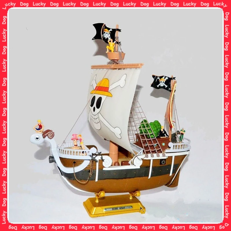 

Anime One Piece Thousand Sunny Going Merry Boat Pvc Action Figure Collection Pirate Model Ship Partially assembled Toy Gifts