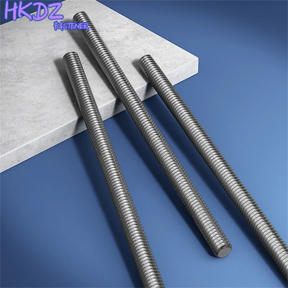 M4 M5 M6 M8 M10 M12 M14-M24 304 Stainless Steel Threaded Rods Full Thread Rod Bar Stud Screw Wire Rod