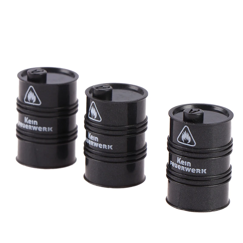 10 pçs preto química tambor de óleo bloco de construção diy figuras guarda modelo presente brinquedos