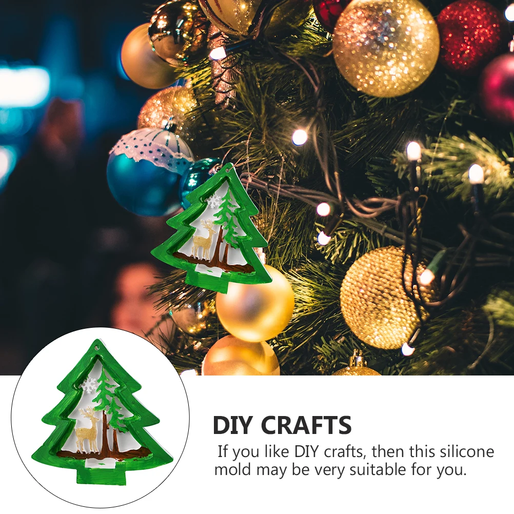 

Christmas Tree Silicone Mold for DIY Crafts High Quality Flexible Transparent Easy to Use Clean Crystal Epoxy Resin Sculpture
