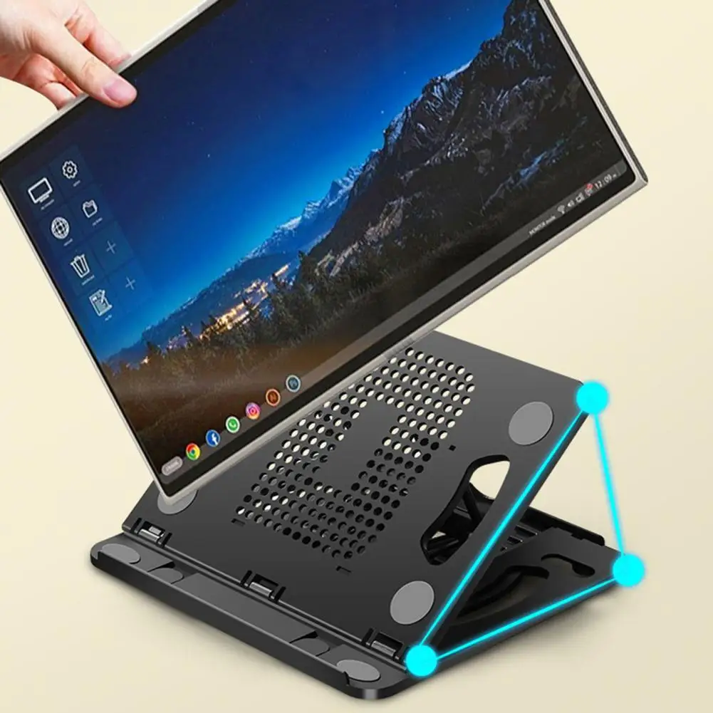 Rotating Laptop Stand Ergonomic Laptop Stand with 360-degree Rotating Base Adjustable Angle Notebook Riser Hollow Heat
