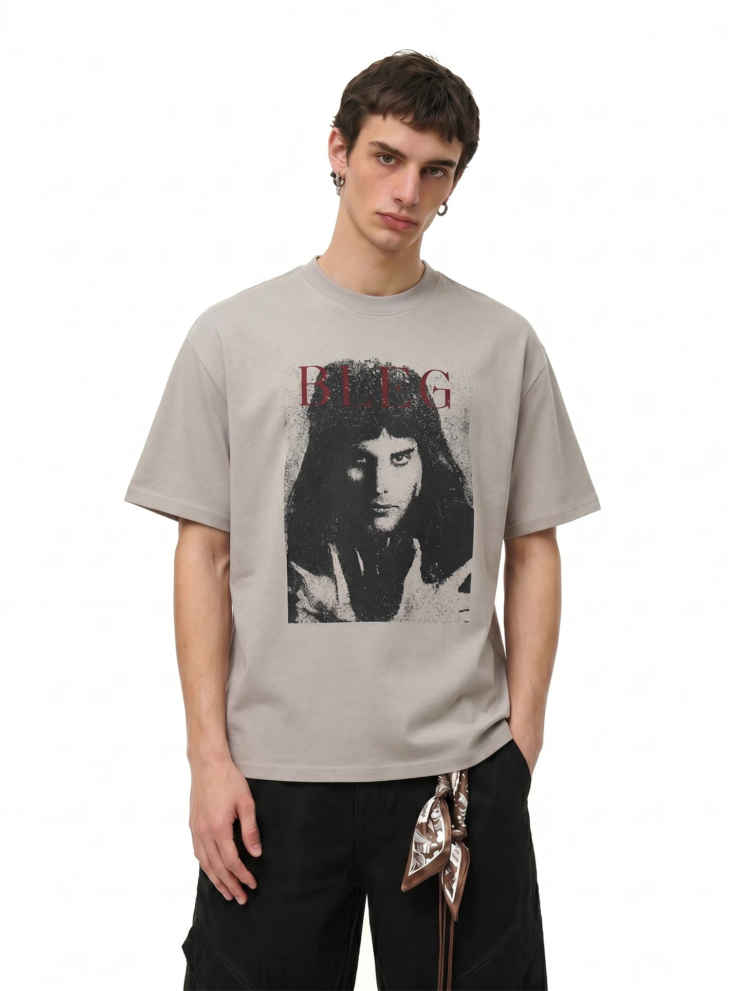 

BETEBULE American High Street Style Men's T-Shirt Short Sleeve Print Loose Fit Summer Design Unique Casual Half Sleeve Top