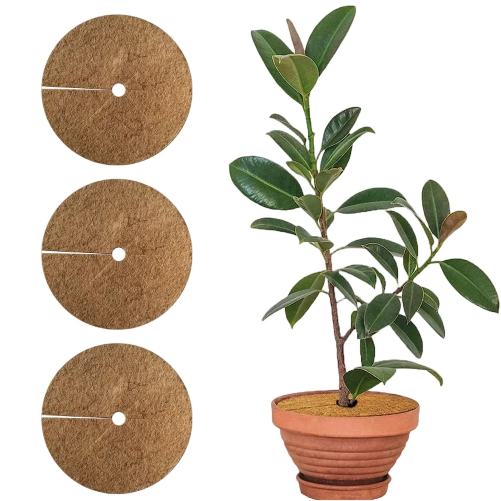 

Волокнистая мульч-подушка, круглая пленка для растений с отверстием, плоская подушка для управления, коврик для цветочного горшка для садоводства и посадки, аксессуары для украшения дома