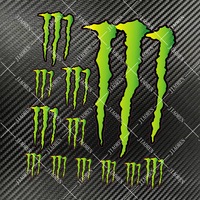 Reflective Green Monster Energy Sticker Logo Decal For Yamaha Honda Suzuki Kawasaki