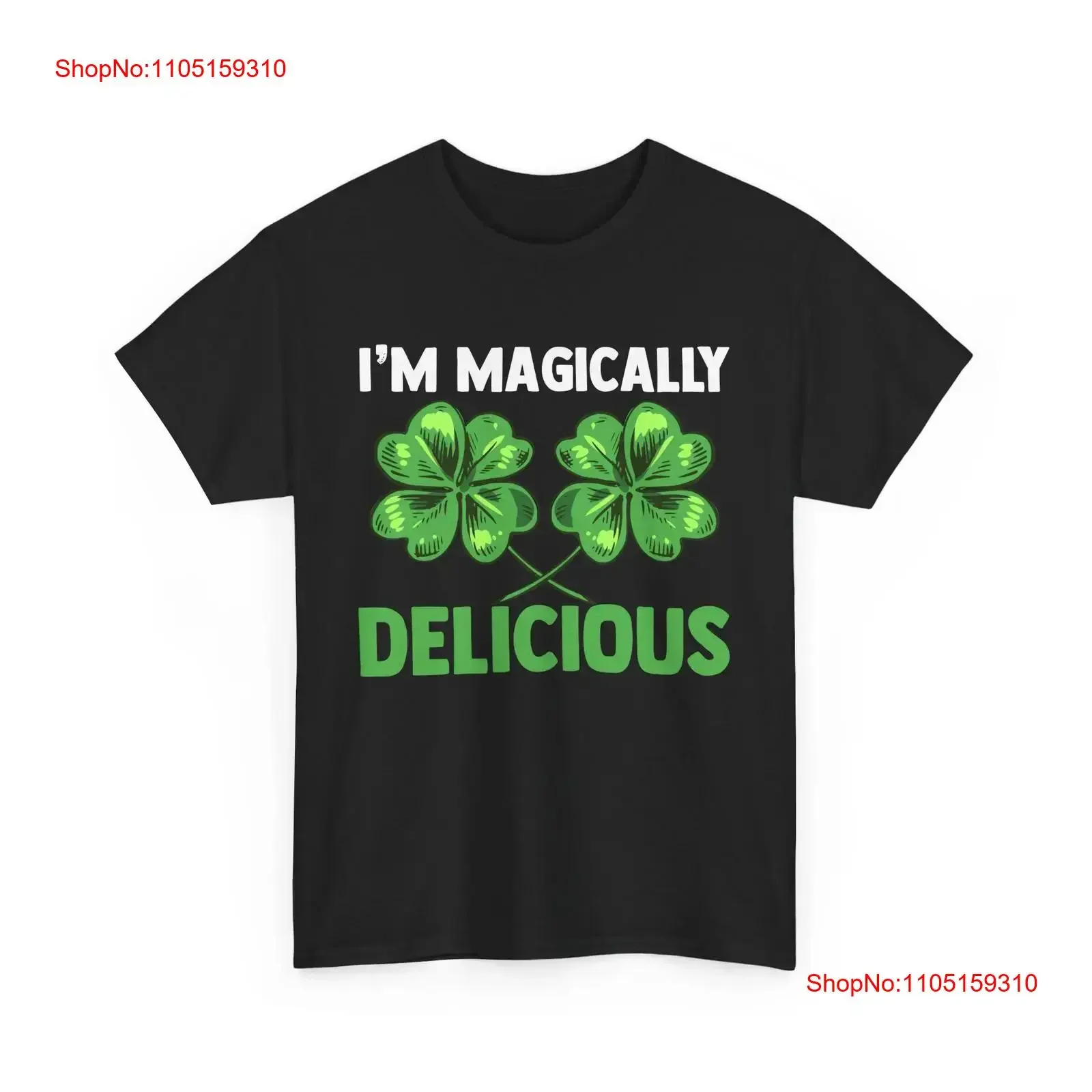

Saint Patrick's Day Irish Shamrock I'm Magically Delicious T Shirt vintage Washed Top For Everyday Wear homme Comfortable Soft