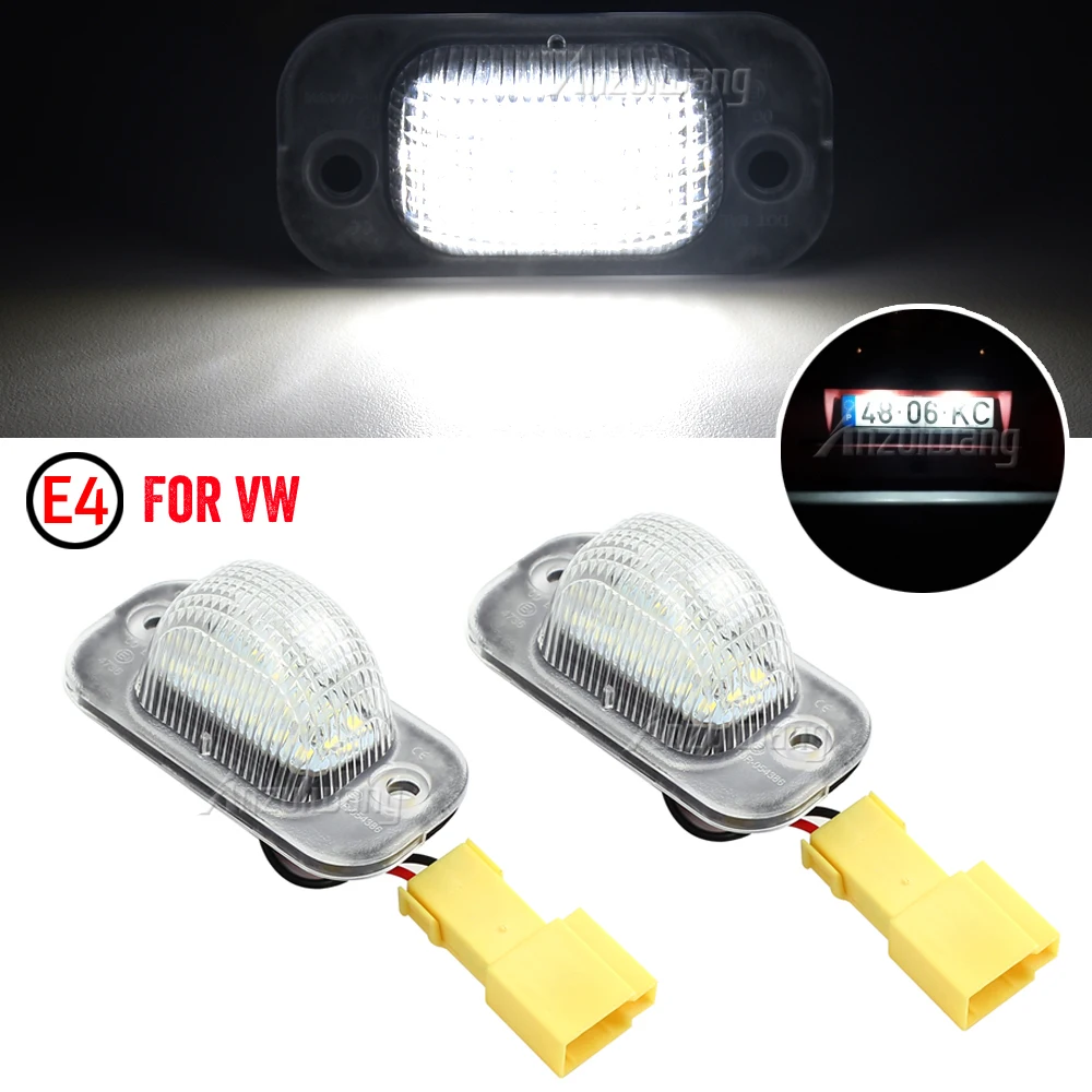 

2pcs White LED License Plate Light Number Plate Lamp For VW Golf 2 1983-1992 For Jetta 2 1984-1991 For Seat Toledo I 1991-1999