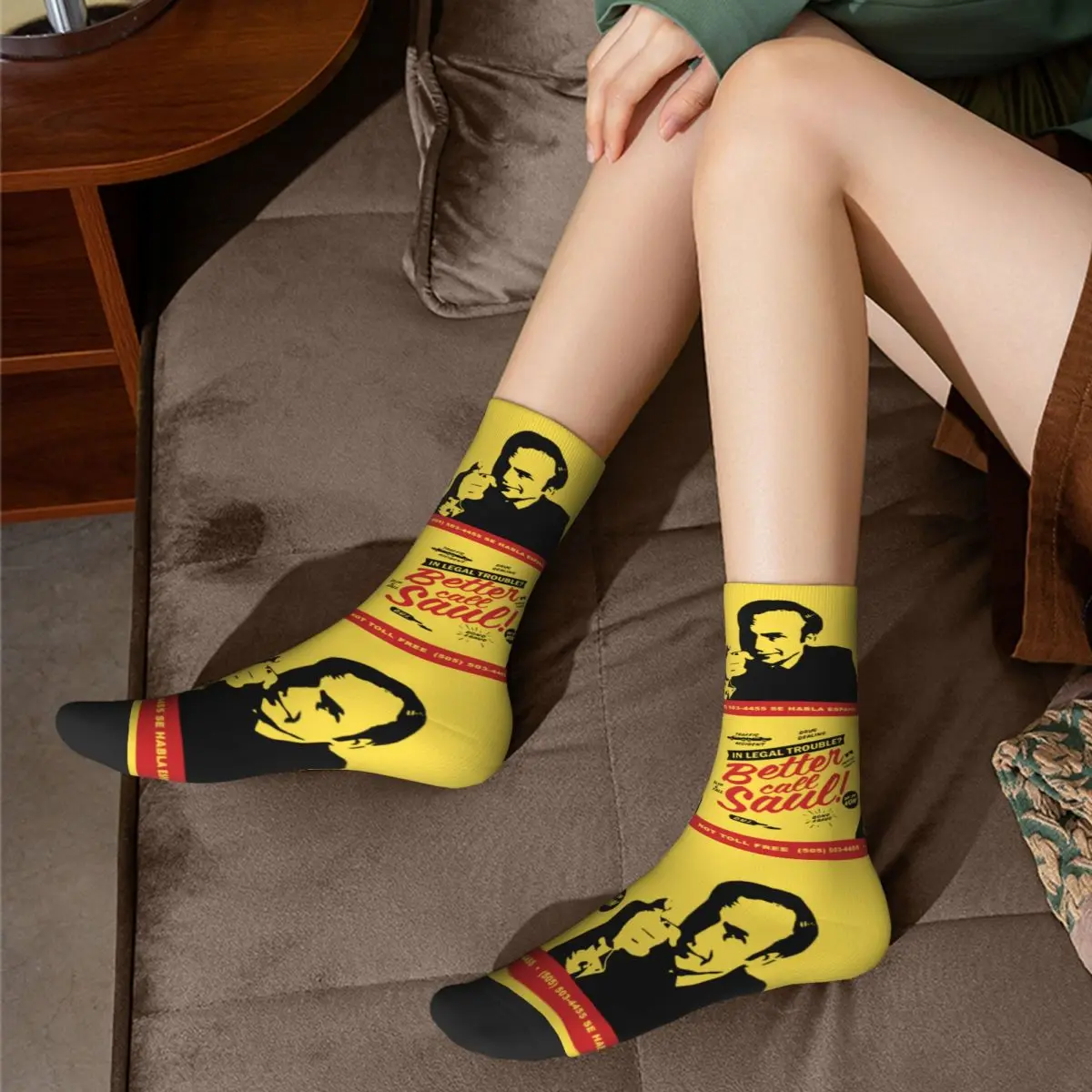 Funny Lawyer Better Call Saul Goodman Merch Socks Breathable High Quality Long Socks Comfortable for Men\'s Small Gifts