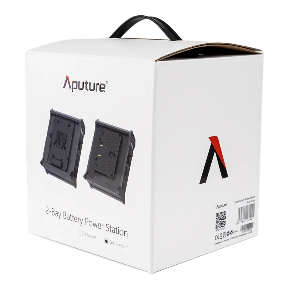 Aputure 2-Bay Battery Power Station V-Mount Dual Battery External Power Supply Box dla Amaran 300C Nova P300C Video Light