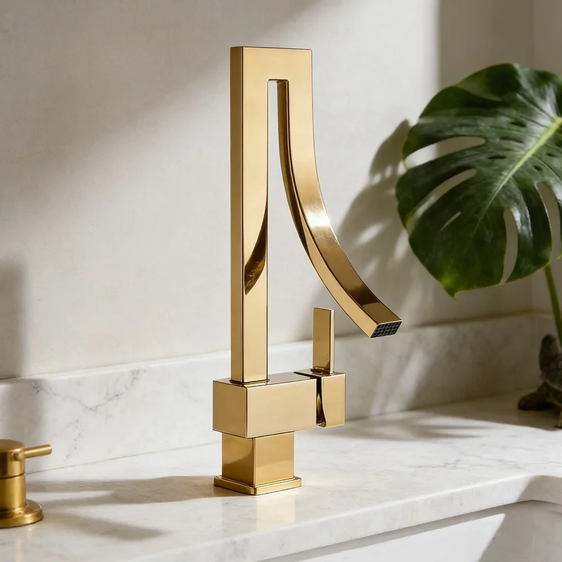 

Basin Faucet Brass Bathroom Faucet Mixer Tap Black/Gold Wash basin Faucet Single Handle Hot and Cold Lavotory Faucet