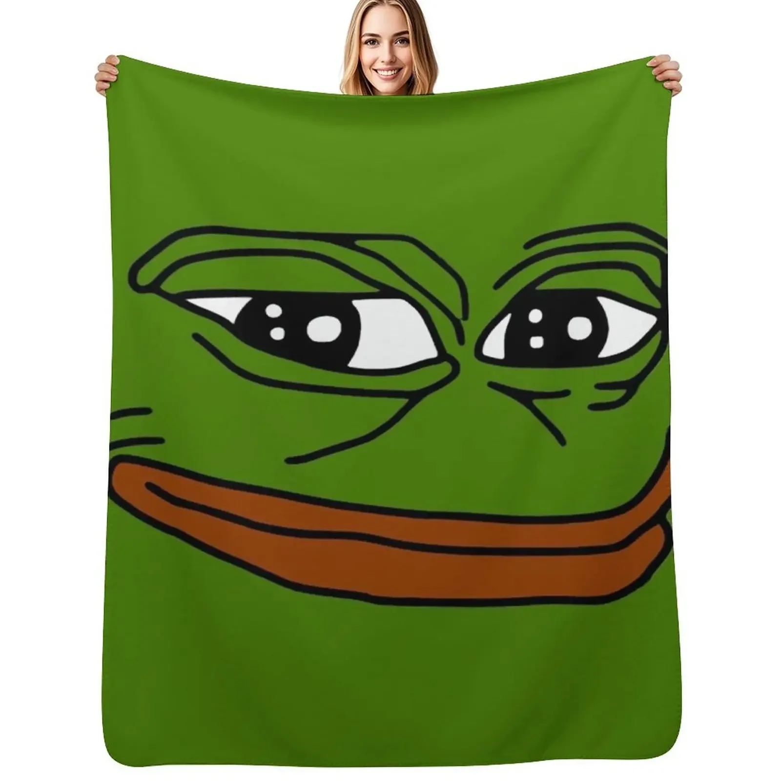 

Pepe The Frog Face Throw Blanket halloween Plush Summer For Sofa Thin Blanket