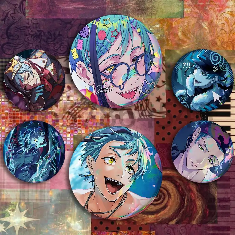 T-Twisted Wonderland Floyd Leech Badges Set  25 32 44 58 75 mm Round Customizable Wholesale Fan goods Self-made fan freebies