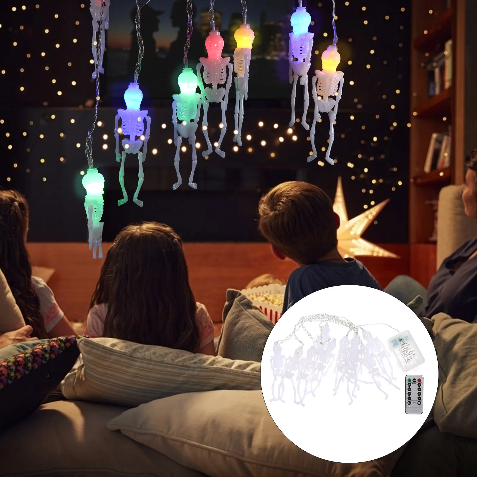 Skull St Lights Halloween Decorations Unique Indoor White Lamp String String Lamp Energy Saving High